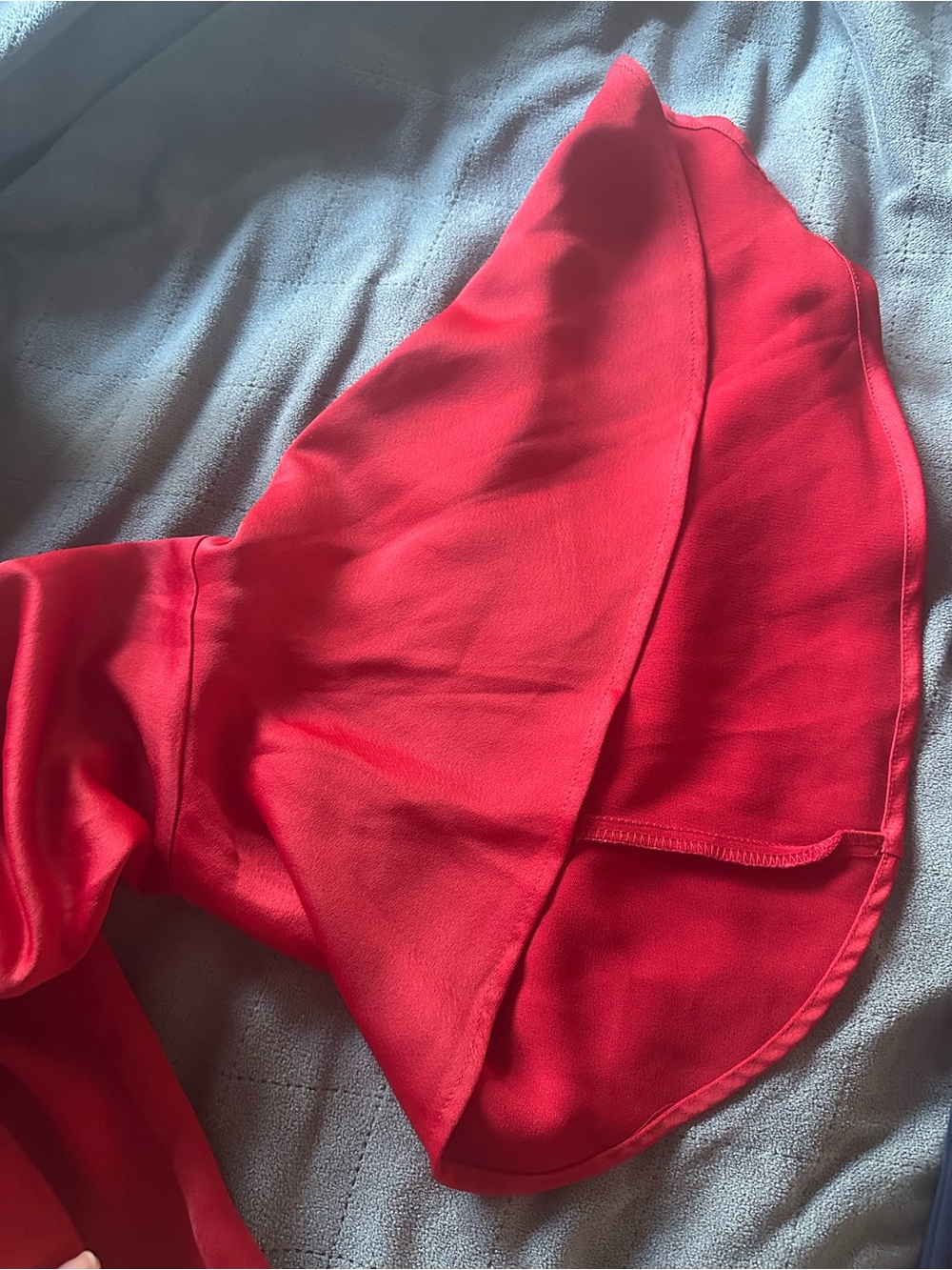 Mango Red Ruffle Bell-Sleeve Blouse - Picture 4 of 4